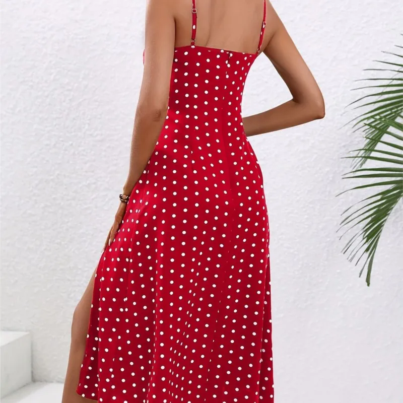 女性用セクシーなスパゲッティストラップドレス、プリント柄ノースリーブローブ、カジュアルビーチバケーションパーティー、プロム、デート、イブニングドレス、サマードレス