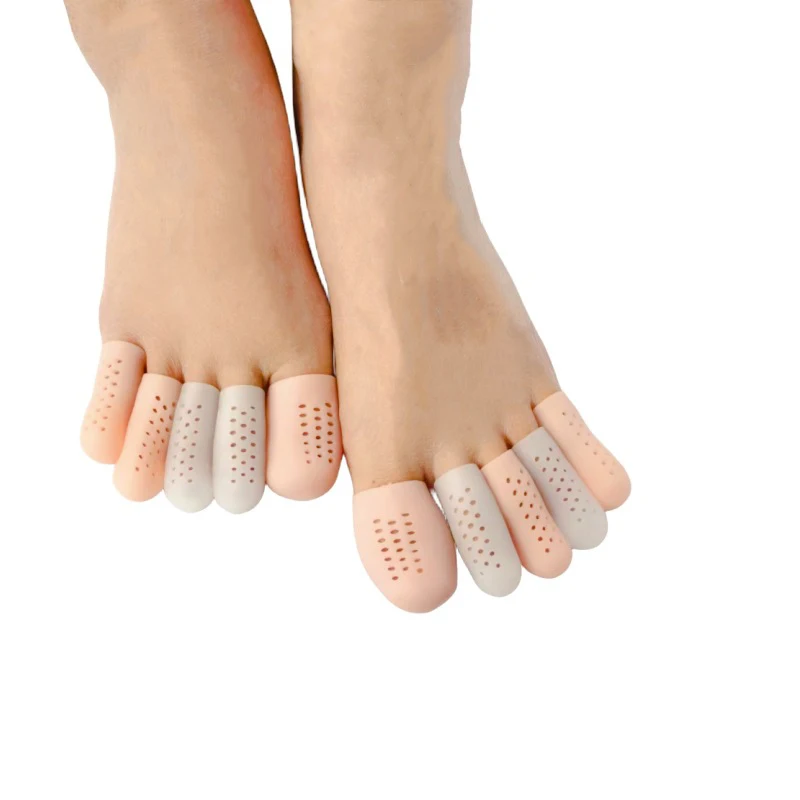 5 Pair Foot Care Silicone Finger Toe Cap Protector Cover Thumb Sleeve Corn Blisters Pain Relief Toe Tube Bunion Correction