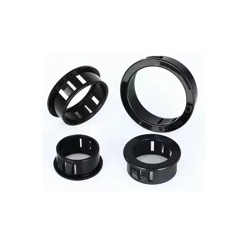 Black Nylon Snap Bushing Cord Buckle-Type Protective Coil Wire Ring Grommet Cable Hole Plug Sleeve SK 8 10 11 12 13 14 16-60mm