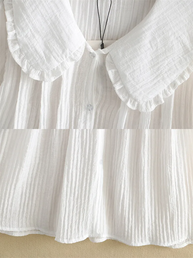 Chemisier blanc en coton à manches courtes pour femme, chemise mignonne, grande taille, 3XL, 4XL, 5XL, 6XL, été, nouveau, 2022