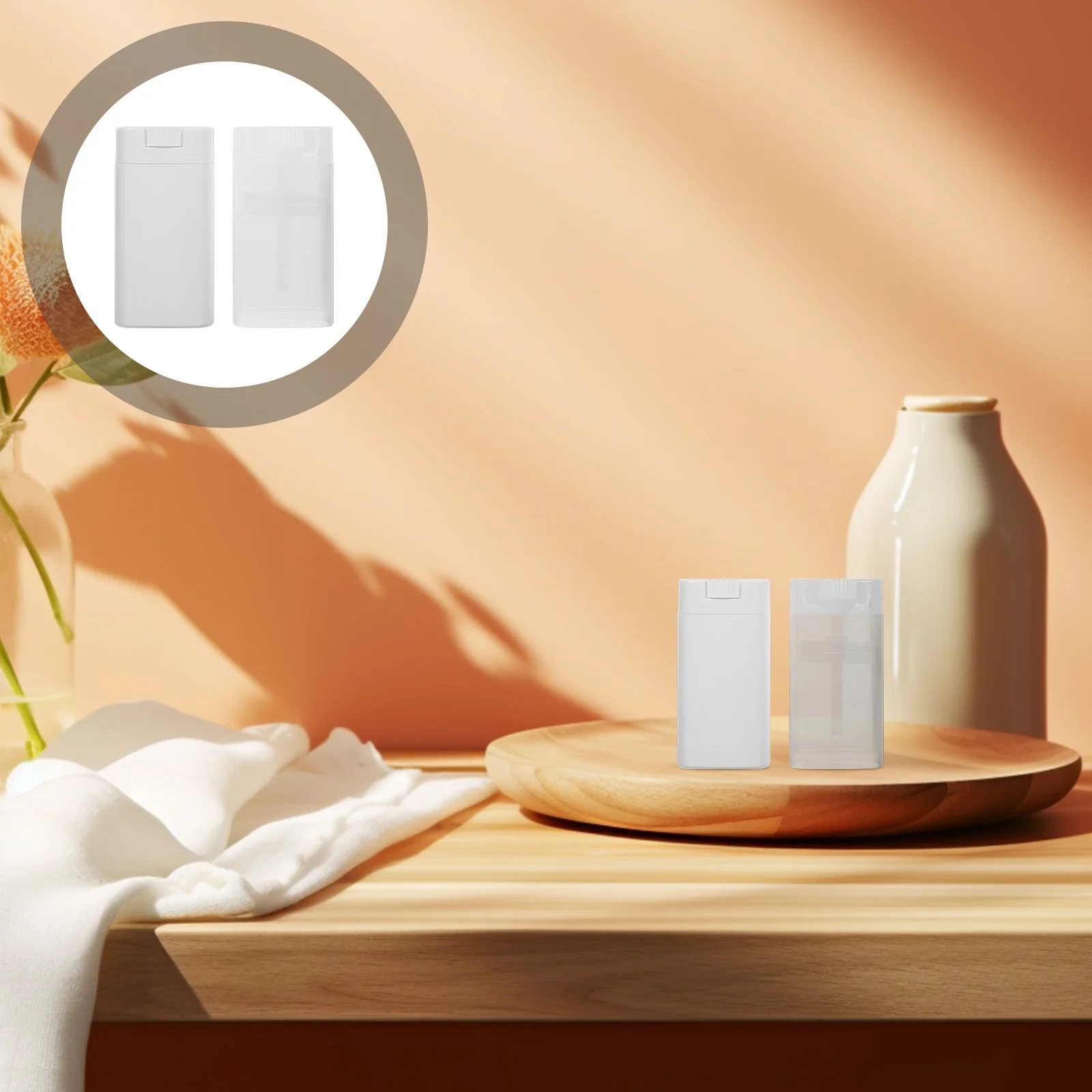 

12Pcs Deodorant Tube Bottles Small Storage Leakproof Containers Travel Refillable Plastic Cream Dispenser Sub Bottles