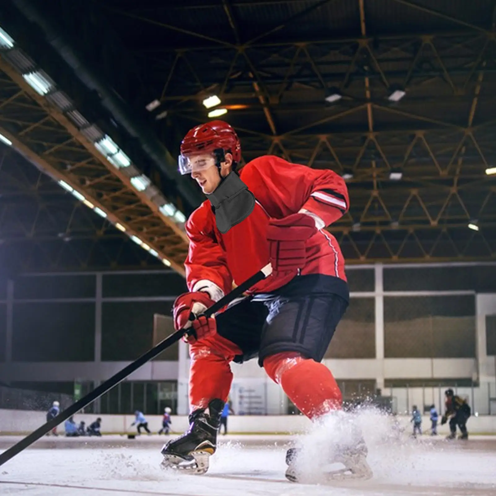 Neck Guard Hockey Adjustable Breathable Sports Protective Gear Soft Hockey Neck Protector For Youth Teens Adult Players Women