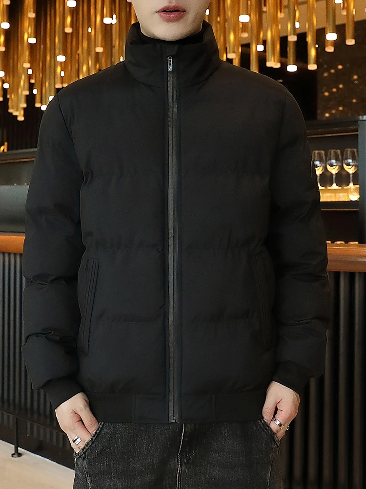 

Модная мужская повседневная куртка большого размера из хлопка, новинка зимы 2024, свободный крой, утепленная, с наполнителем из полиэфирного волокна