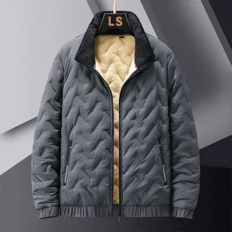 2023 Autumn and Winter New Lamb Wool Padded Jacket Men\'s Casual Loose Comfortable Thick Warm High Quality Large Size Coat L-7XL