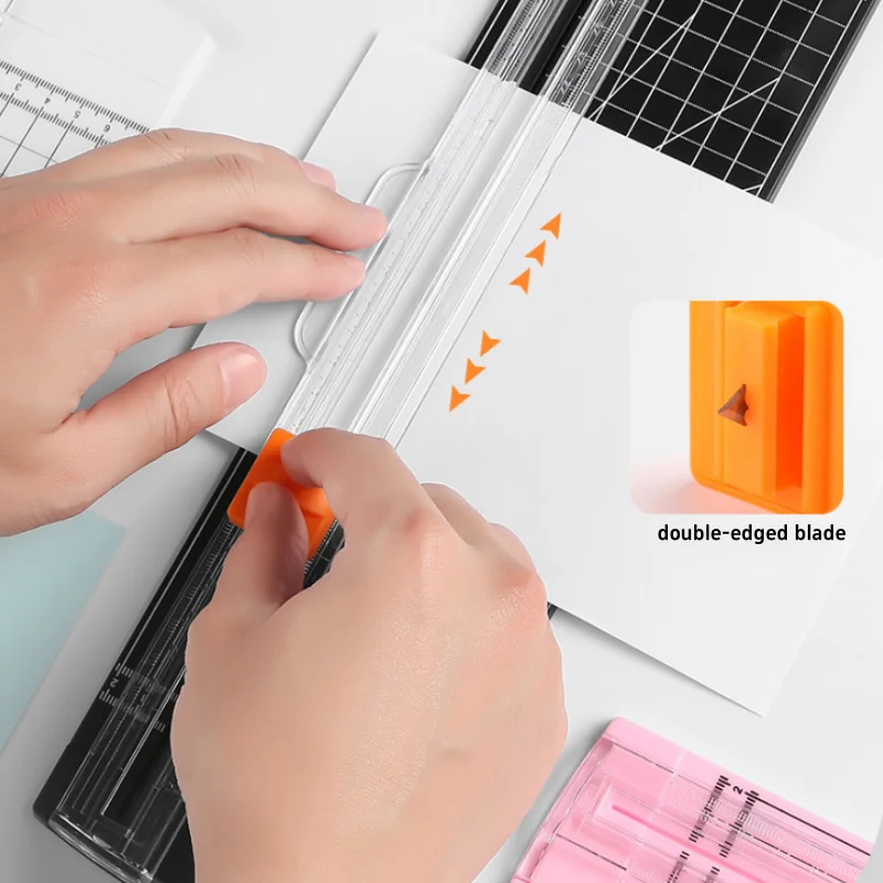 Portable Double Direction Paper Trimmer,A3 A4 A5 Photo Paper Cutter Student Handbook Making School Office Stationery Supplies