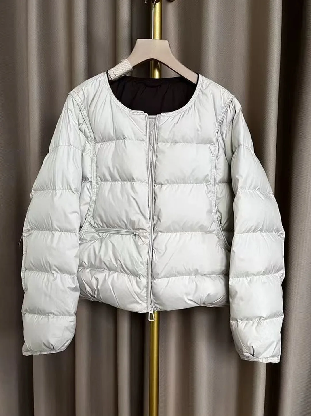 

Fashionable round Neck Zipper Cotton Jacket Women's Loose Versatile Winter New Style Thick Outerwear Age-Defying Trendy Cotto...