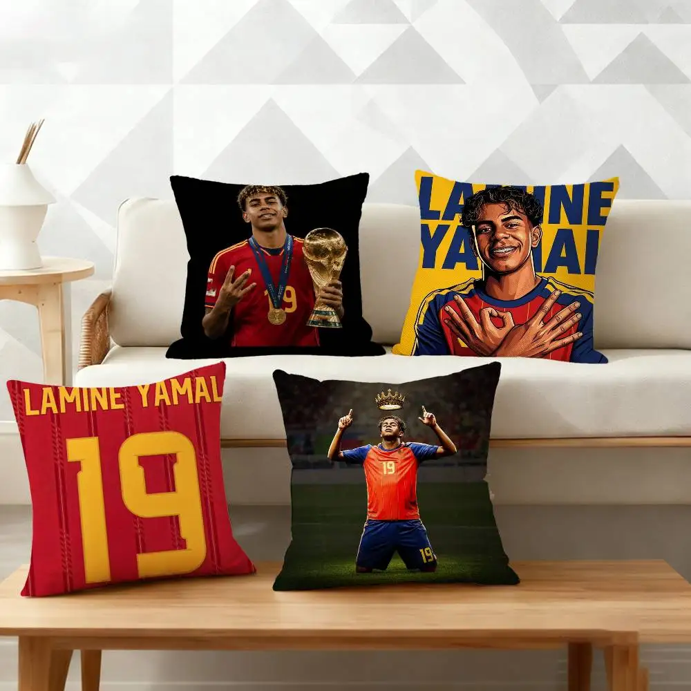 Football-Lamine Yamal-s Pillow Case Cushion Cover Throw Pillow Case For Car Sofa