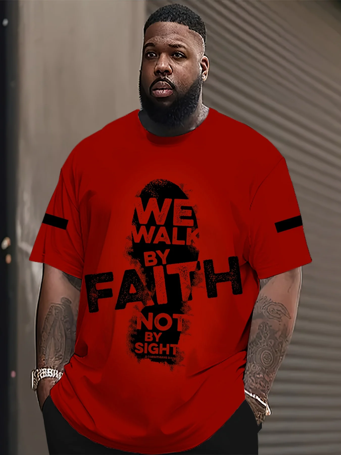 

We Act on Faith Not Sight 4 Full Body Print 3D Men's and Women's T-shirts,Sports T-shirts,Faith Shirts,PLUS SIZE