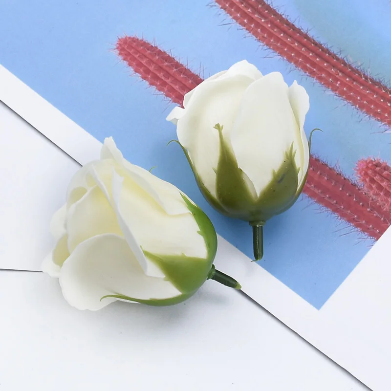 50/100PCS Künstliche Blumen Bade Seife Blume Hause Zimmer Valentinstag Hochzeit Decor Festival Teddybär Rose Braut zubehör – Detail 15