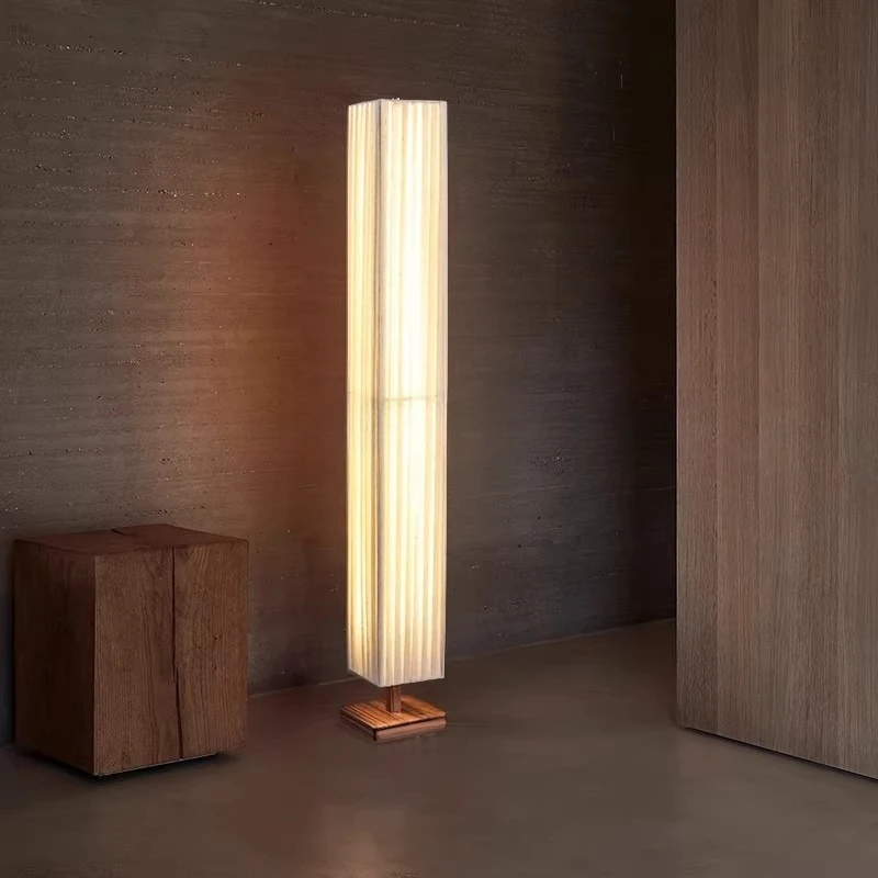 

Walnut Wood LED Floor Lamp Japanese Retro Floor Lamps Living Room Study Minimalist Lighting Light High Color Rendering Lights