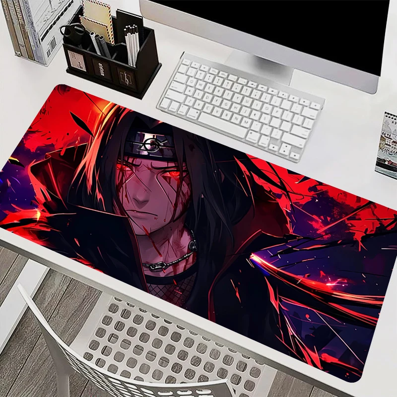 

Mousepad Laptop Mouse Pad Office PC Accessories Keyboard Pad Rubber Cup Mat Soft Naruto Itachi Uchiha Mouse Mat Large Desk Mat