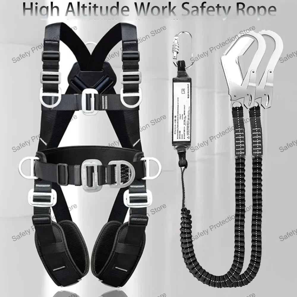 

High-altitude Work Safety Harness Full Body Five Point Safety Belt for Outdoor Rock Climbing Construction Protection Equipment