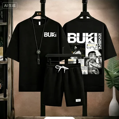 

Rapper Duke Amery's 2025 album world tour concert graphic short-sleeved set summer mainstream streetwear T-shirt 2 pieces