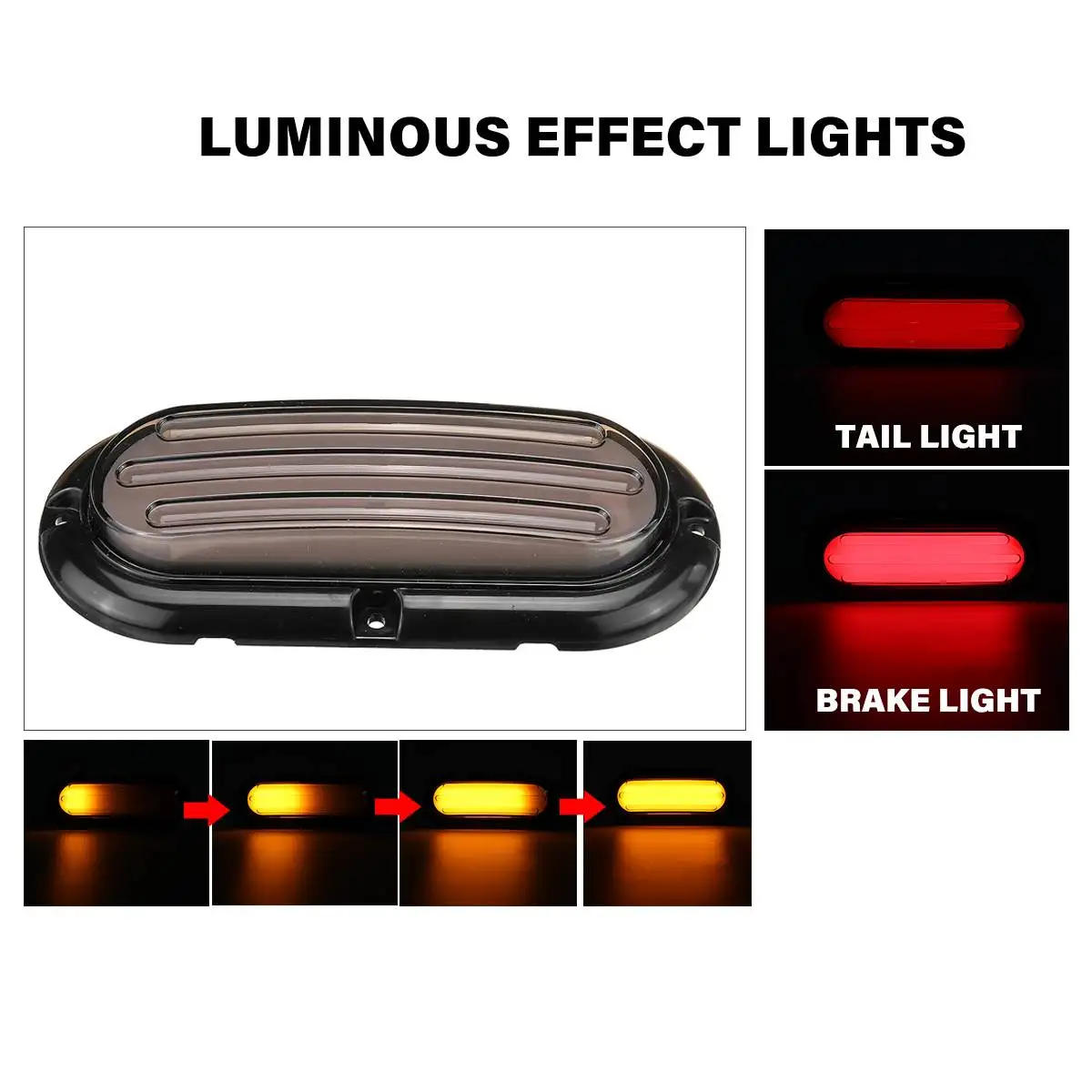 2pcs 12V 24V 74 LED Dynamic Car Truck Tail Light Taillight Signal Lamp Indicator Strobe Flashing Warning Light Bus Trailer RV Va