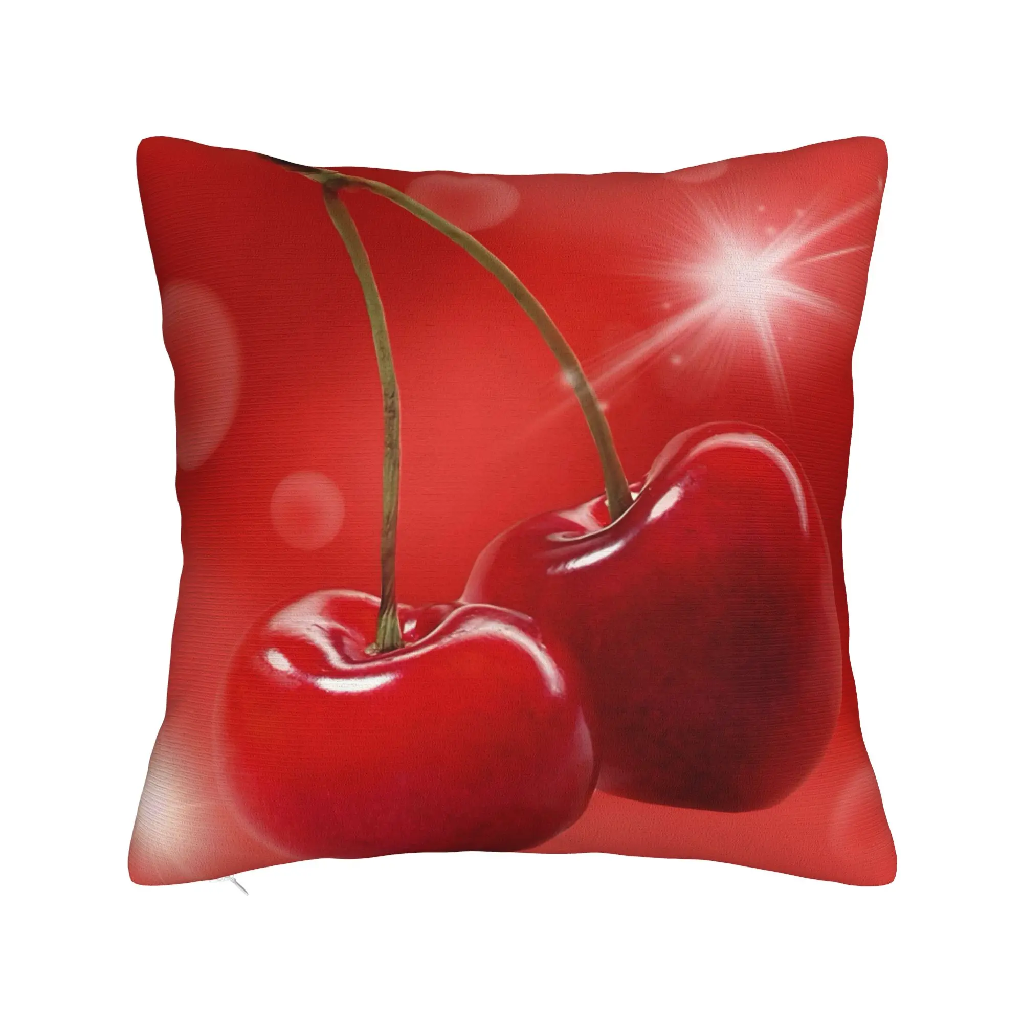 Cherry Frutiger Aero Square Pillowcases Polyester Sofa  Cushion Case Funny Decor Pillowcase 45*45