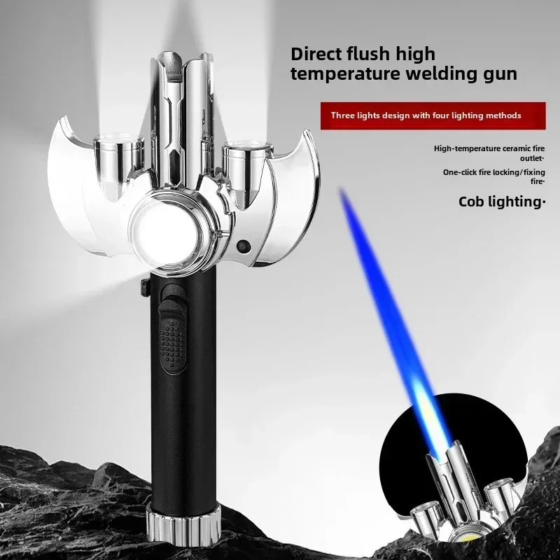 New Multifunctional COB Lighting Butane Gas Lighter Outdoor Fishing and Camping Tool Spray Gun Igniter Men's Outdoor Tool Gift