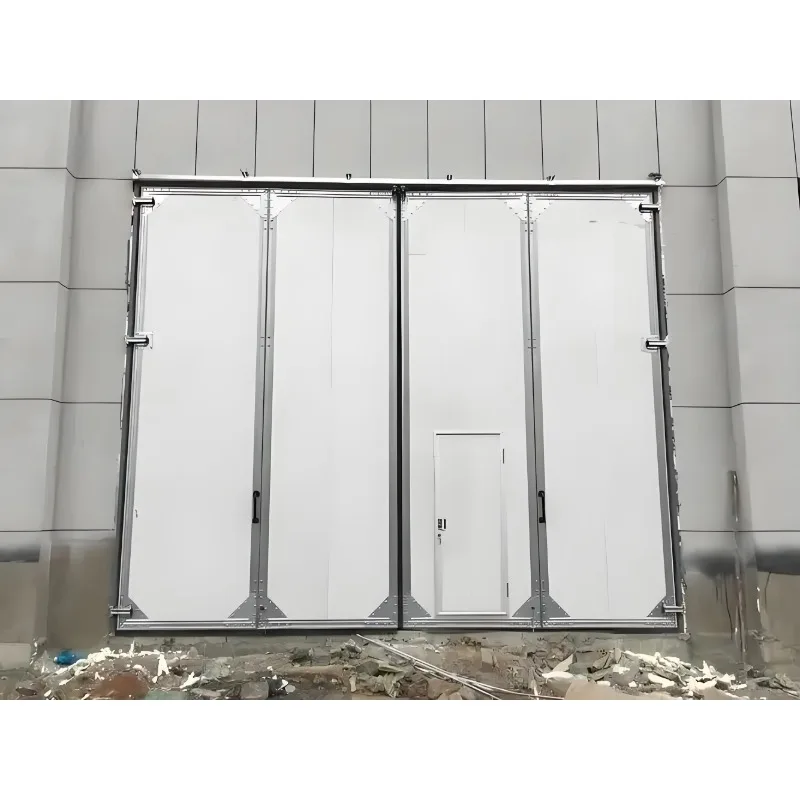 Oficina de armazém industrial de alta qualidade porta dobrável dupla deslizante