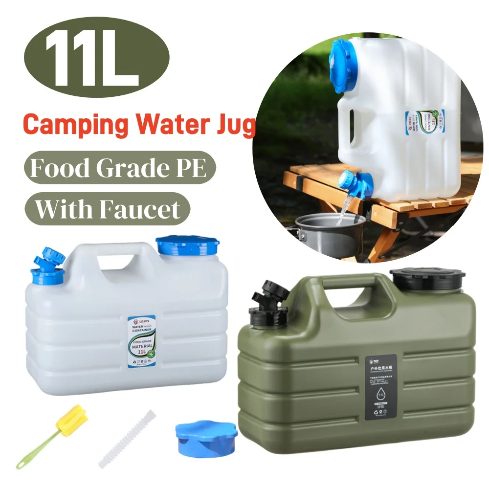 11L Large Capacity Portable Camping Bucket Water Storage No Leakage for Camping Fishing Picnic Hiking Drinking Water Canister
