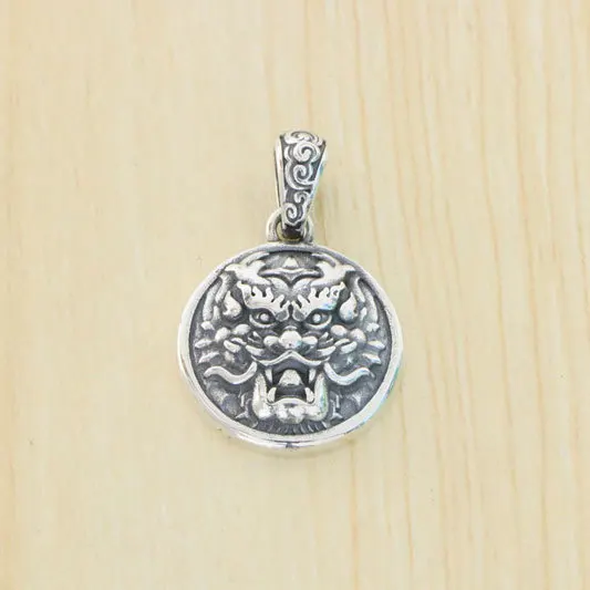 

Handsome Male Female Personality Pure Silver Dragon Pendant Men's Dominant Leading Necklace Embossed Thai Silver Dragon Brand Re