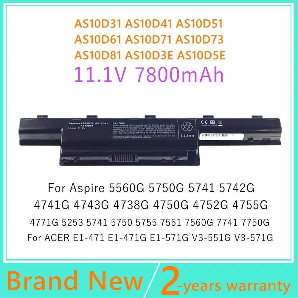 

Laptop battery for Acer Aspire 5742 5742G 5742Z 5742ZG 5750 5750G 7251 7551 7551G 7552G 7560 7560G 7741 7741G Notebook batteries