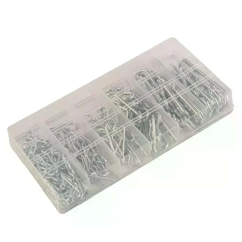 2mm R-Type Cotter Pins 110Pcs Spring Splint Connectors Wear Resistant for Truck Repair Mechanical Workshop Supplies