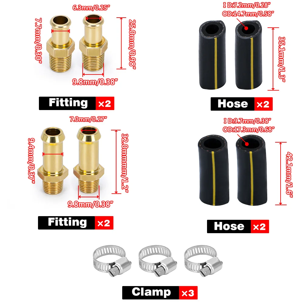 Universal 1.5 - 5 Psi Manual Adjustable Carburettor Carb Fuel Pump 5/16\