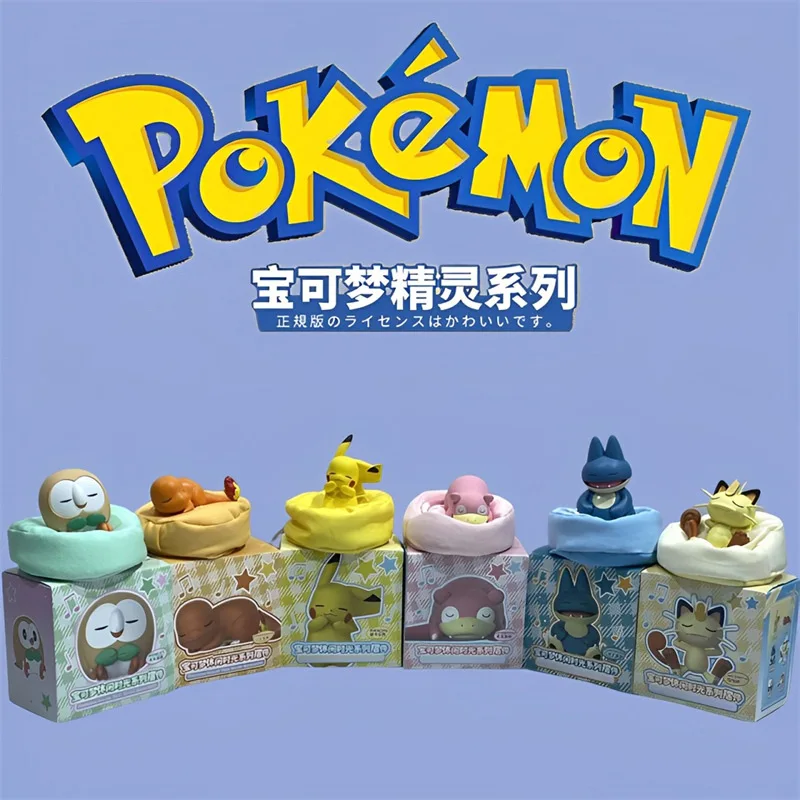 New Pokemon Casual Time Series Desktop Display Kitty Kabutops Figure Blind Box Toy Collectible Anime Figurine