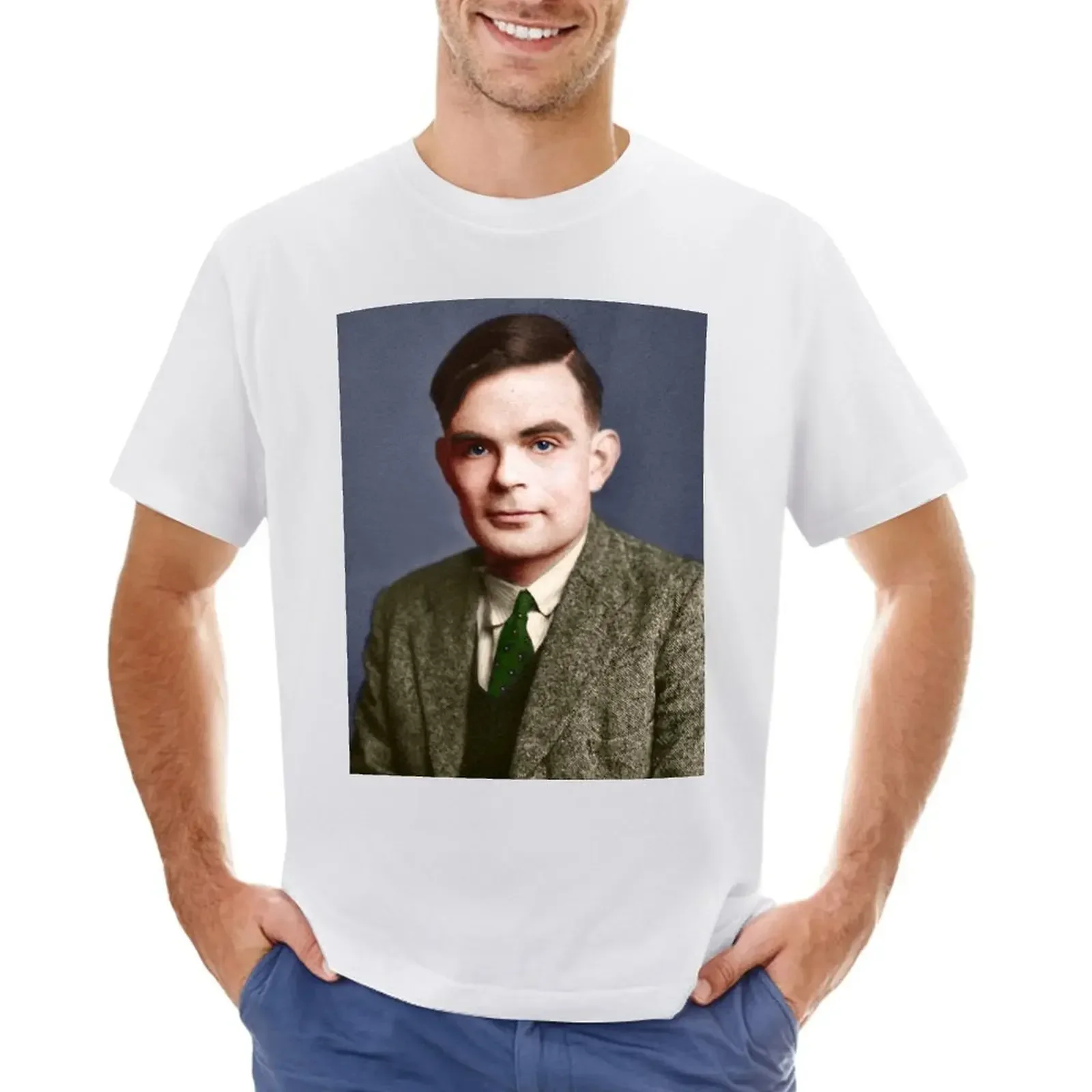 Alan Turing T-shirt cute clothes animal prinfor boys Men's cotton t-shirt