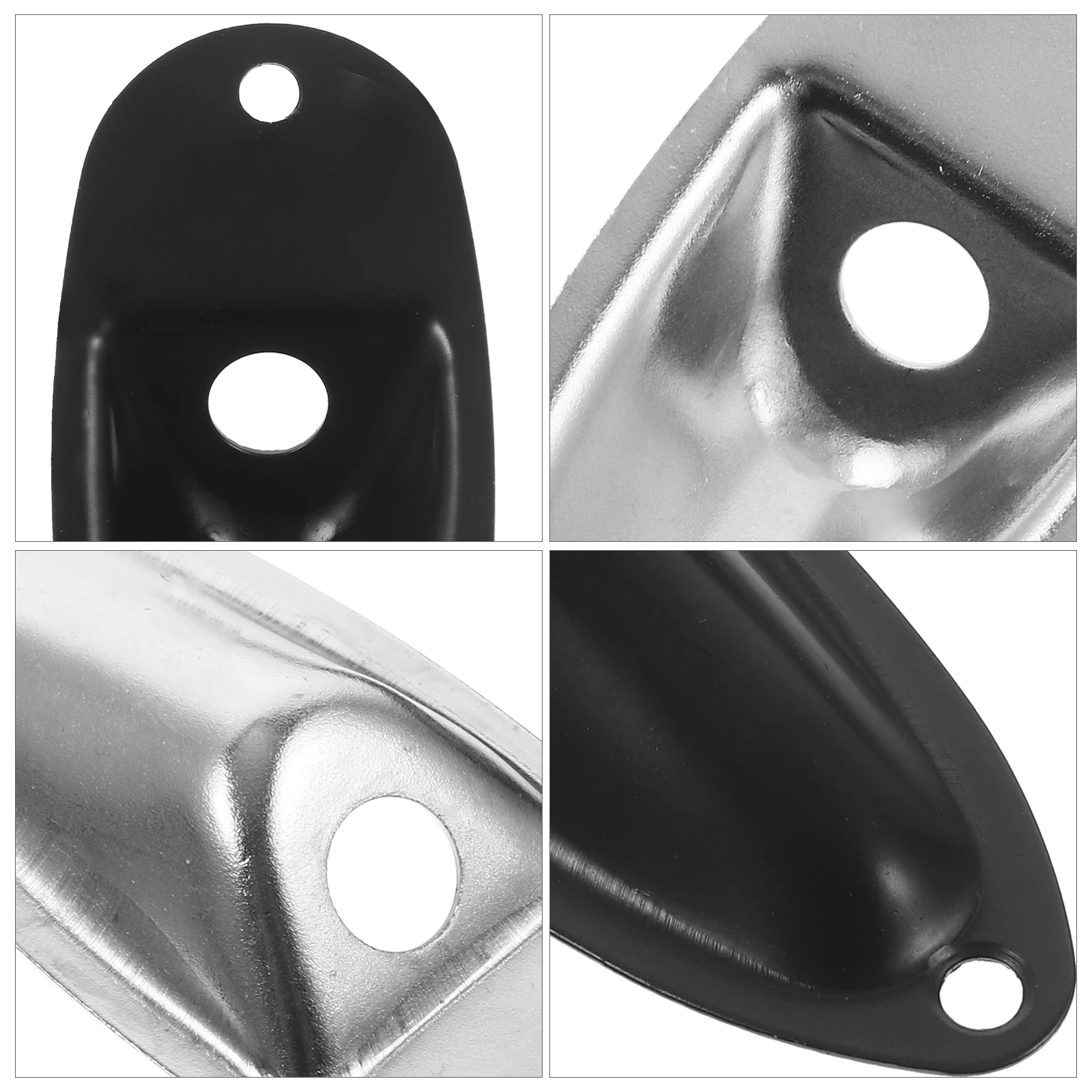 

4 Sets Electric Guitar Cover Jack Plate Input Socket Plates for Parts Metal Neck