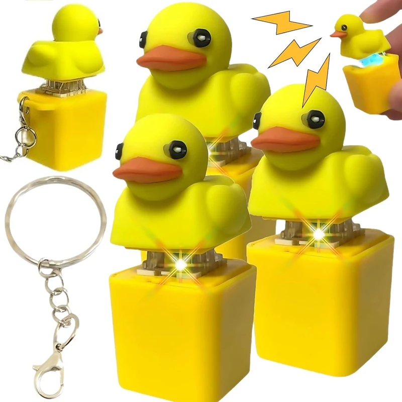 Quackey Fidget Toy That Quacks Quacking Duck Fidget Toy Keychain Stress Reliever Squeaky Anxiety Stress Relief Toy