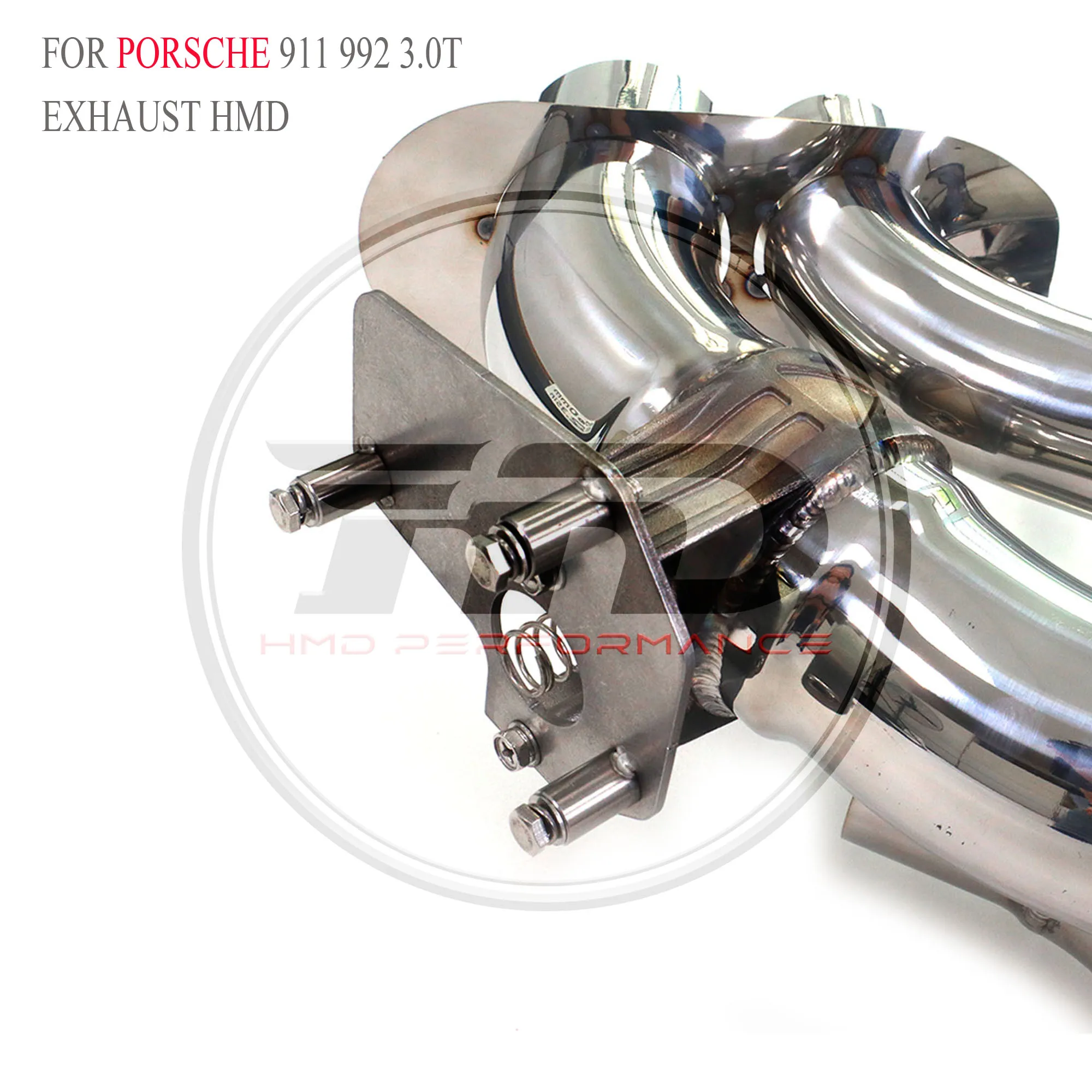 Catback SS304 de personalização exclusiva HMD para Porsche 911 992 3.0T X-Pipe Design com válvulas OEM de exaustão