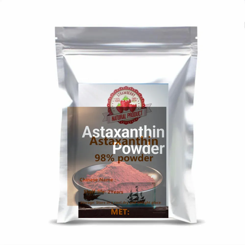 99% Pure Astaxanthin Powder, Natural Cosmetic Grade Antioxidant, Anti-Aging Brightening Skin Care Raw Material