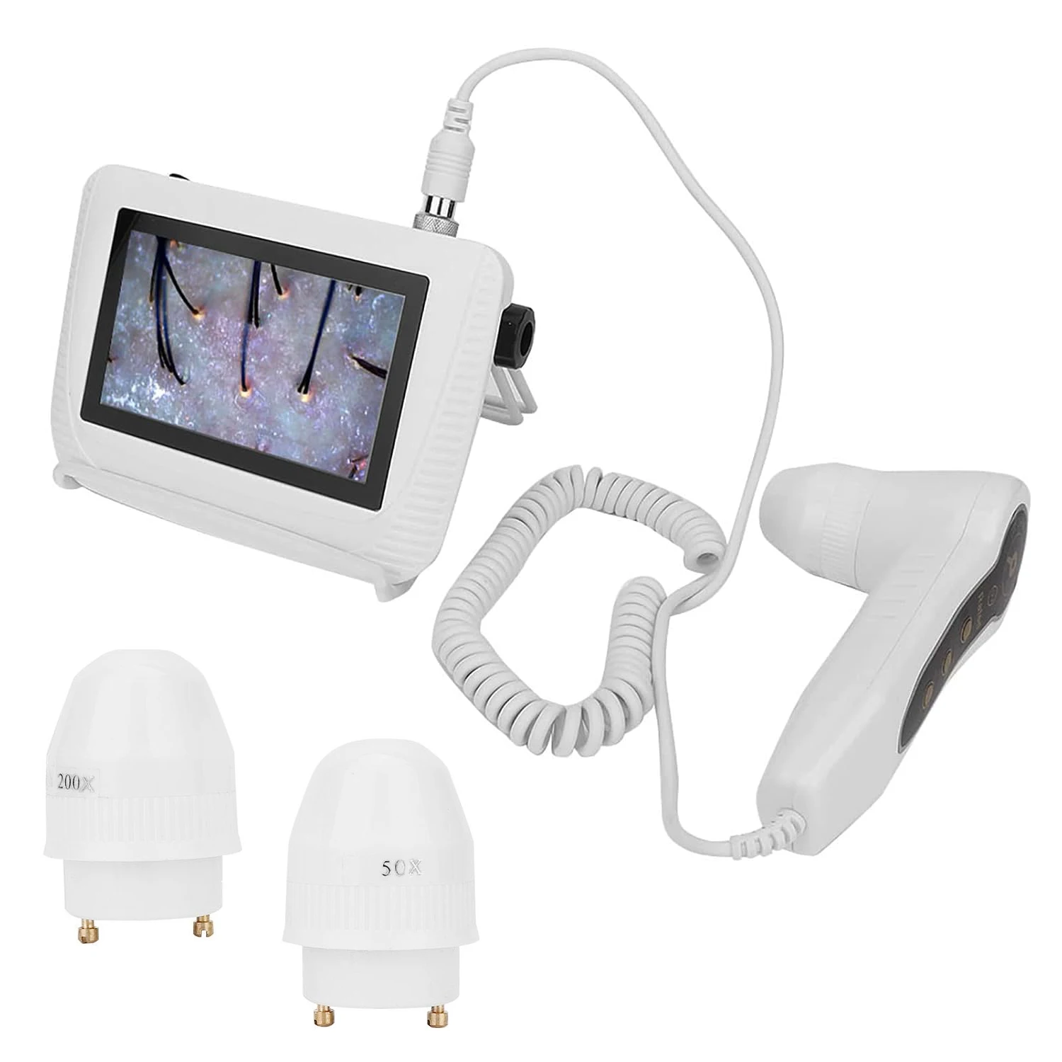 5 بوصة الجلد محلل الشعر شاشة LCD الرقمية تشخيص الجلد الماسح الضوئي الوجه فروة الرأس الشعر بصيلات النفط الرطوبة الرعاية الكاشف #1