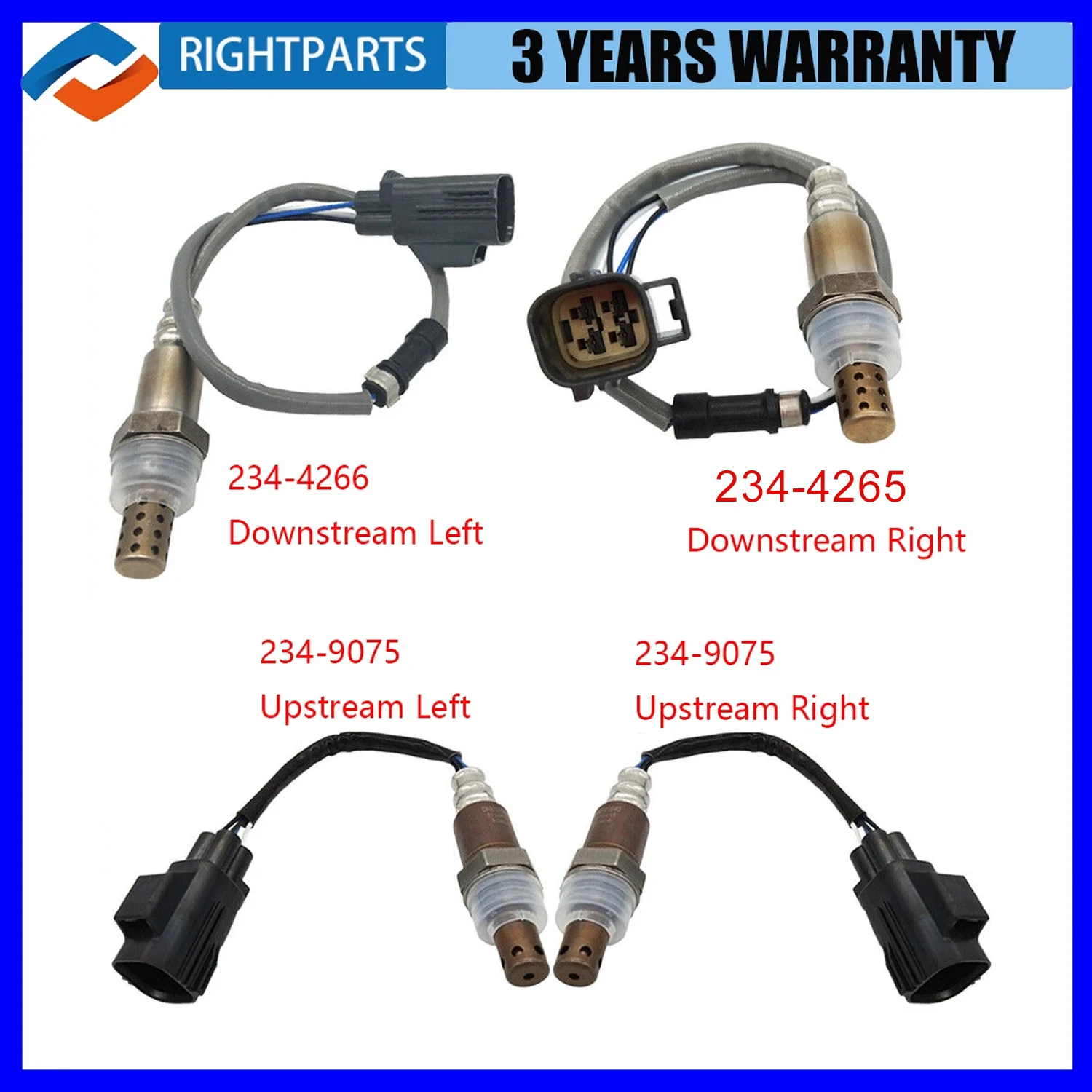 Up+Downstream Oxygen Sensor For Land Rover LR3 4.0L 4.4L 2005 2006 Rover Range Rover Sport 4.2L 2006 234-9075 234-4265 234-4266