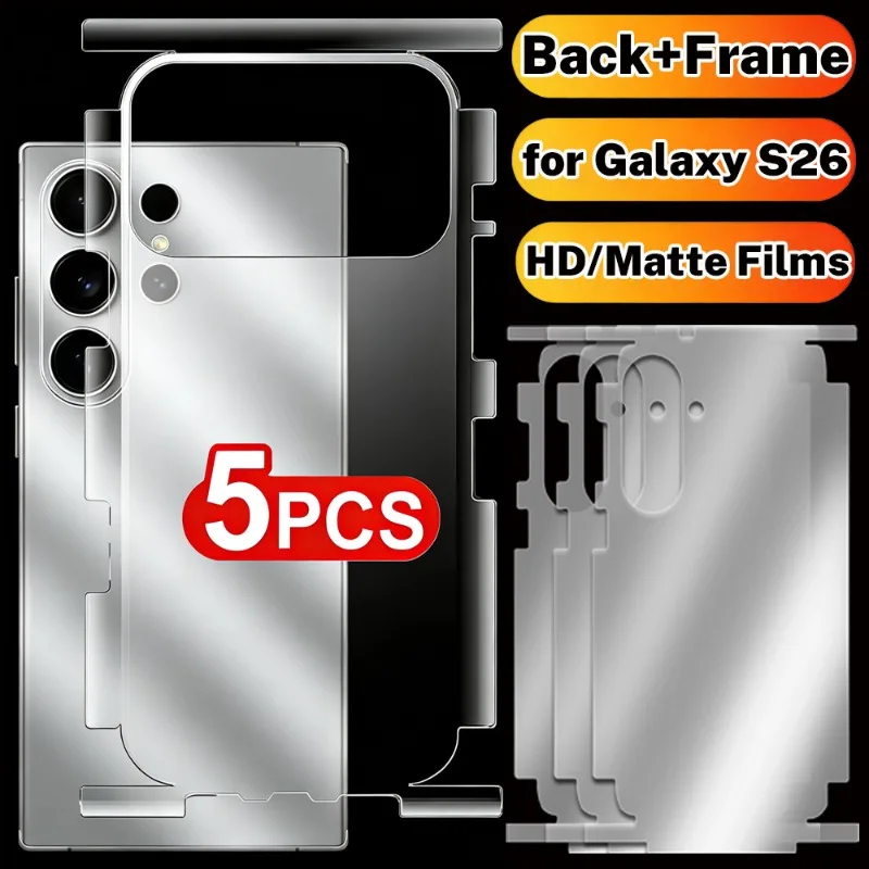 

1/2/3Pcs Clear Soft TPU Hydrogel Back Film for Samsung Galaxy S26 S26Plus S26Ultra Back Side Edge Full Cover Wrap Protector