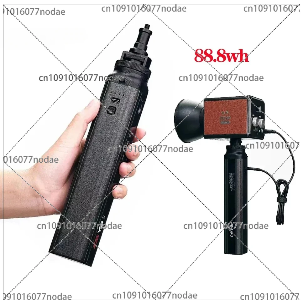 ZSYB 88.8wh Portable Battery Handle Grip Handheld Bracket DC 16.8V Port Built-in 24000mah Battery for COB Photography Light