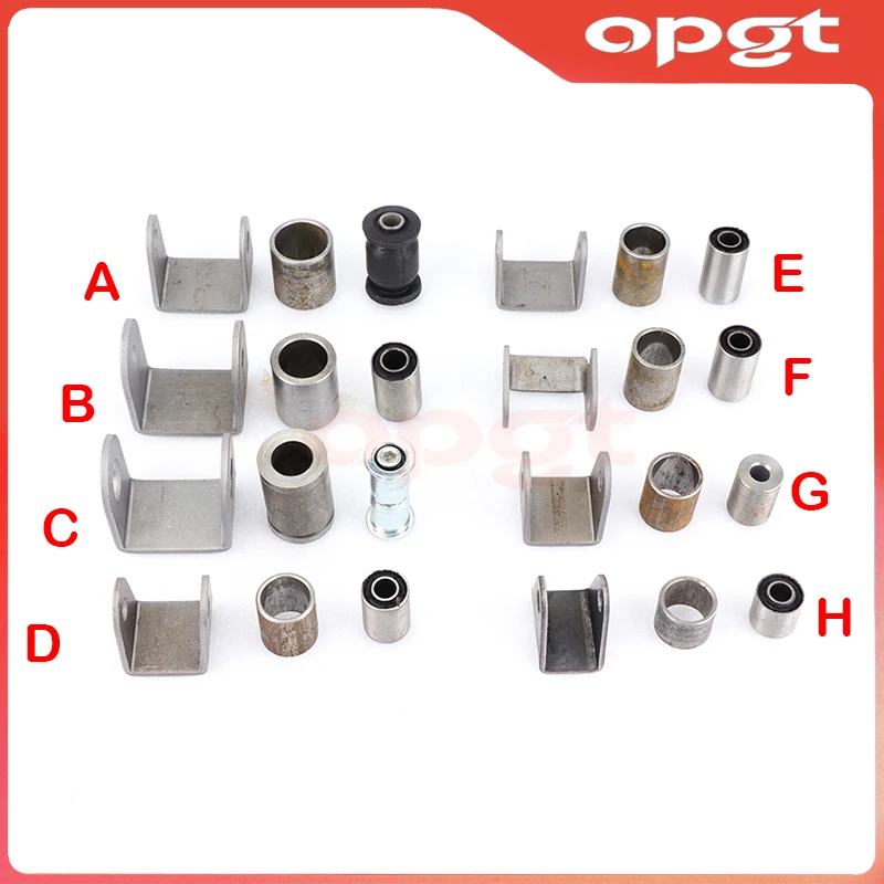 OPGT 1Set Swing Arm Support Buffer Sleeve With Steel Bushing Hanging Lugs Fit For ATV Scooter UTV Go Kart Quad Bike Buggy Suspen