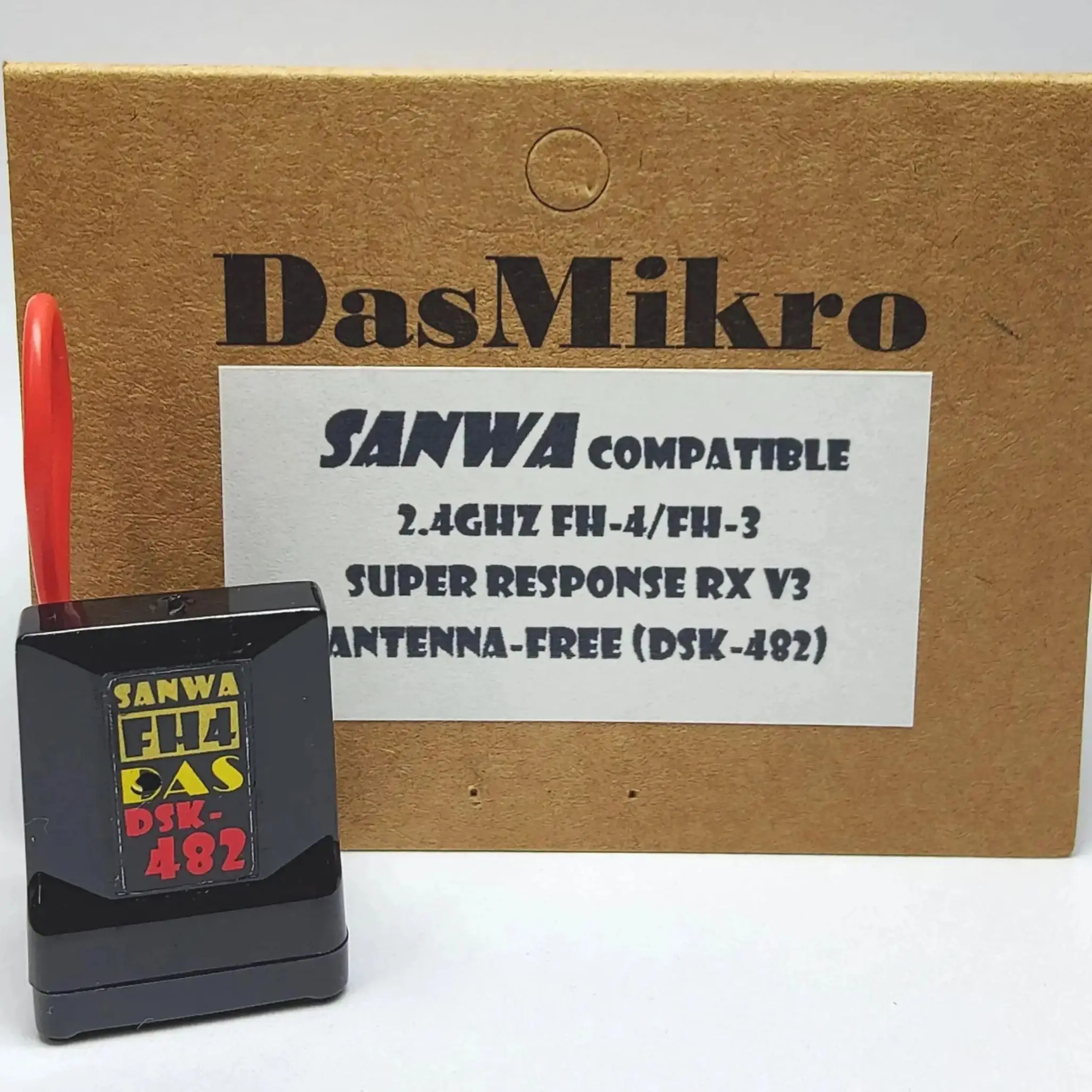 DASMIKRO DSK-482 COMPATIBLE ANTENNA-FREE RECEIVER V2 / v3 FOR SANWA SSL FH-4 FH-3 M17 M12S M12 MT-44 MT4S MT4 M11X