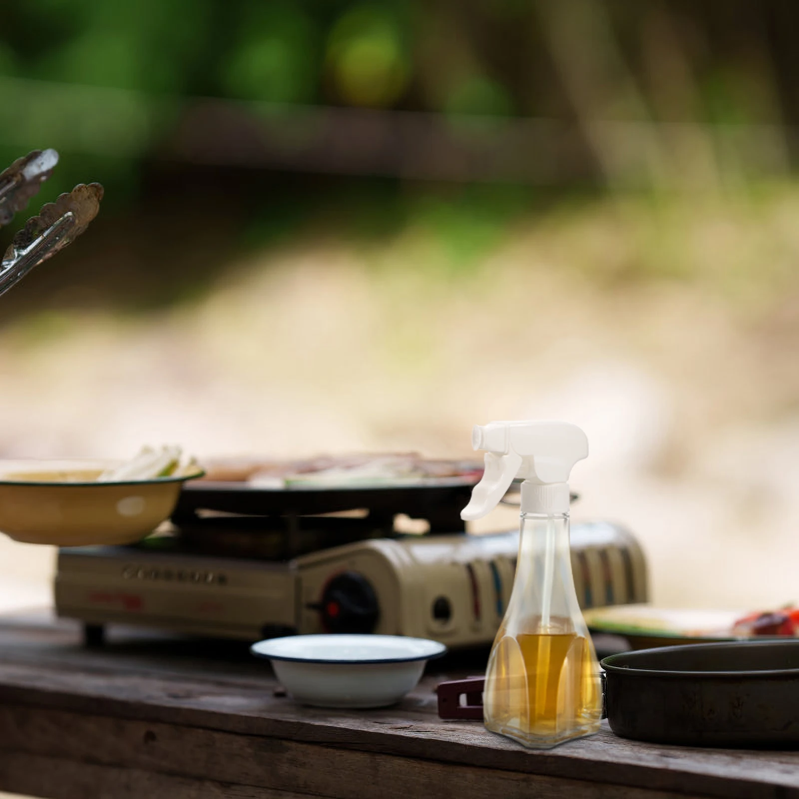 

Glass Cooking Oil Sprayer Bottle Press Spray Oil Dispenser Refillable Transparent Kitchen Accessory .Oil Dispenser