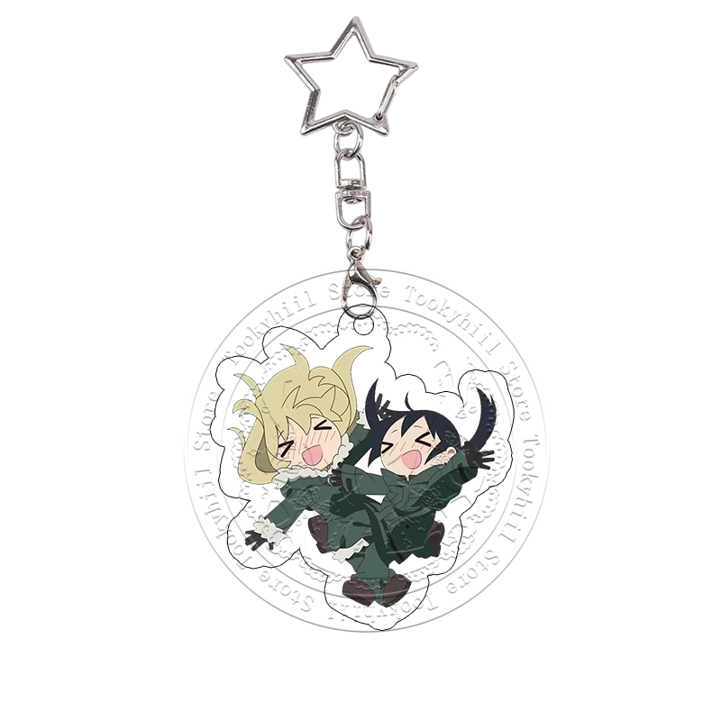 Girls' Last Tour Acryl-Schlüsselanhänger Chito Yuuri Vespertia Lustiges Design Anime-Charms Beste Freundin Taschenanhänger Schlüsselring Geburtstagsgeschenk – Detail 2