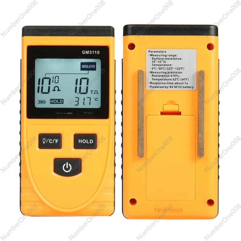 

Surface Resistance Meter Handheld Earth Resistance Meter Measuring Instrument Static Detector