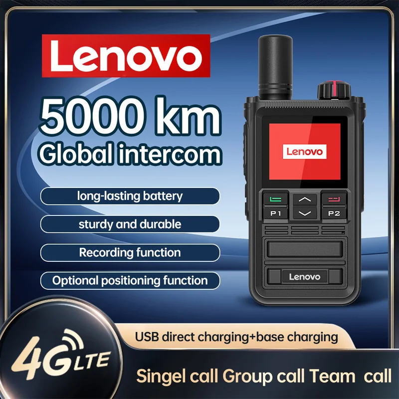 Lenovo MC-690 Drop Shipping 5000km 2.4 Inch Wth Keypad Walkie Talkie Poc Radio with Global Sim Card Smart Esim Internacional