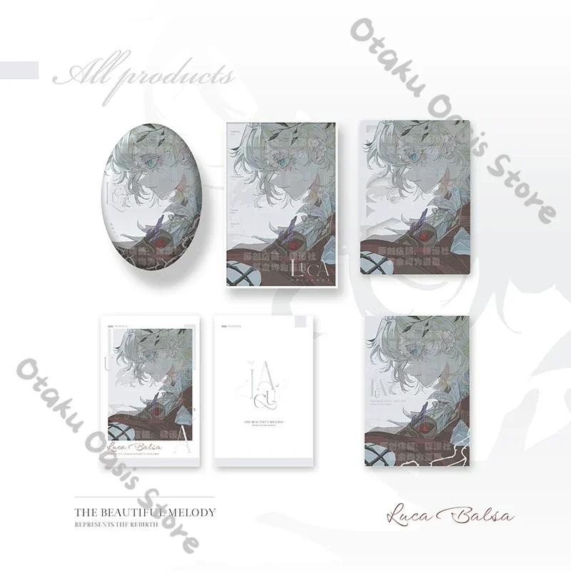 Honkai: Star Rail Luca Balsa Prisoner Anime Oval Badge Cosplay Coloured Paper Shikishi Postcard Transparent Card Ornaments