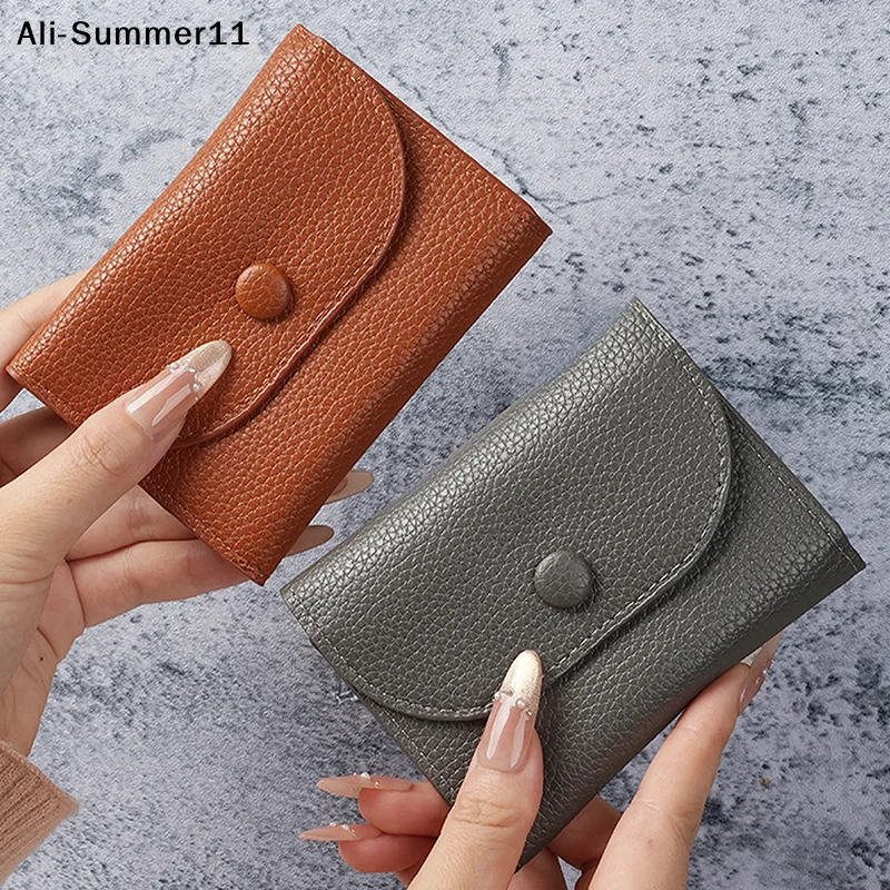 

【Wq0】Women Wallets PU Leather Female Purse Mini Hasp Solid Multi-Cards Holder Coin Short Wallets Slim Small Wallet Zipper Hasp