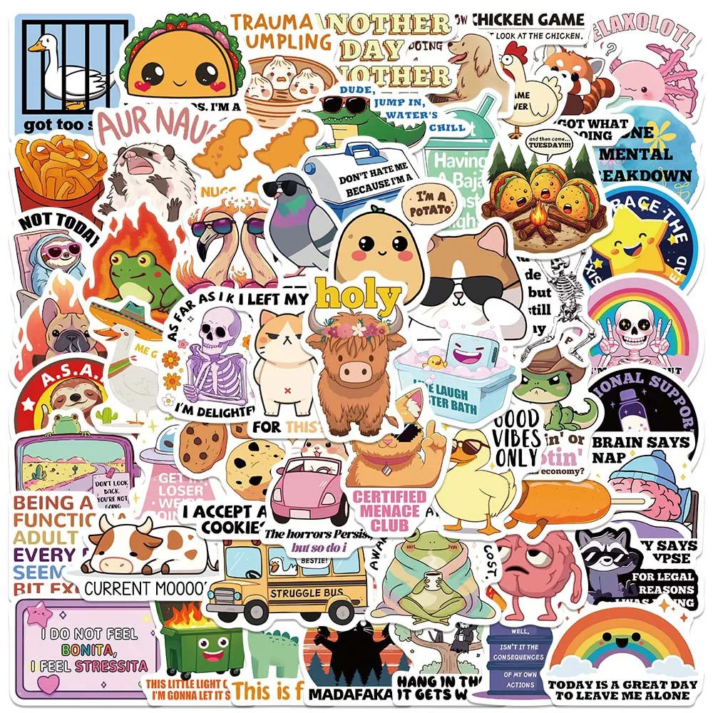

50Pcs Delulu is the Solulu Stickers Pack Waterproof Decorative Guitar Notebook DIY Graffiti Aesthetic Stickers