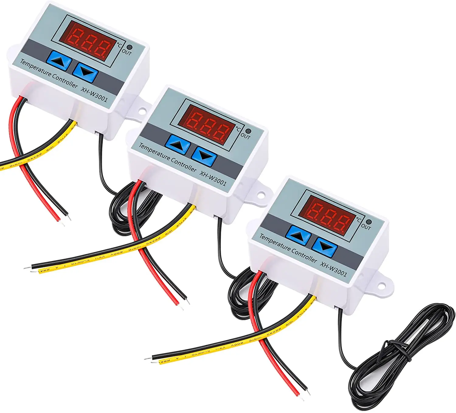 Display Digital LED Termômetro do Microcomputador, Termostato de Temperatura Quente e Fria, Interruptor de Controle, XH-W3001, W3002, 12V, 24V, 220V