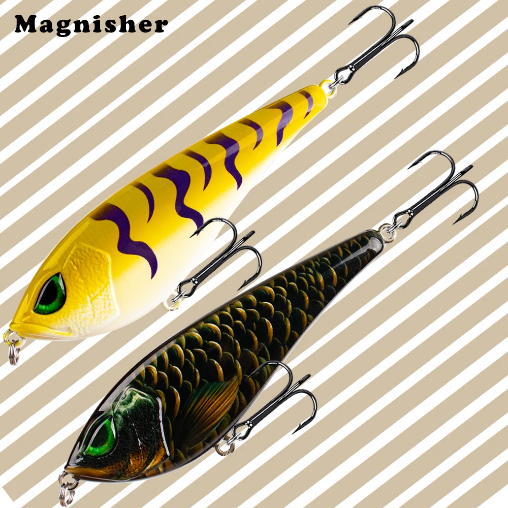 Magnisher Glide Jerkbait 13 cm 40,5 g Hecht-Moschus-Mörder für große Fische, harte Köder, Rutsche, Angelköder, hochwertige Haken, Wackeln