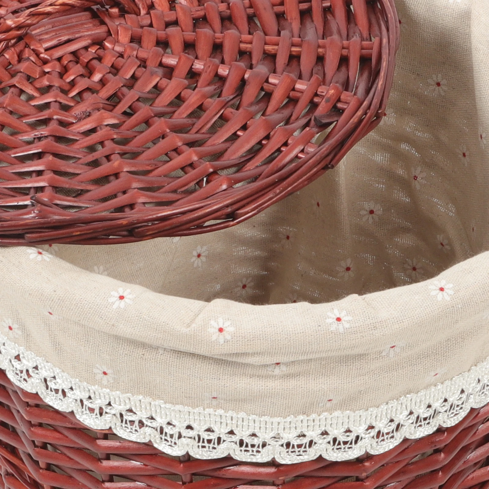 

Handwoven Large Capacity Laundry Basket with Lid Multi-Purpose Storage Basket for Clothing Towels Sundries Organizer