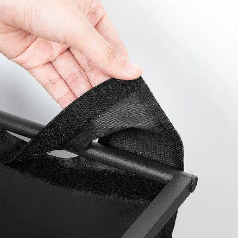 Pull-Out Oxford Cloth Laundry Hamper  Metal Frame Storage Basket Organizer