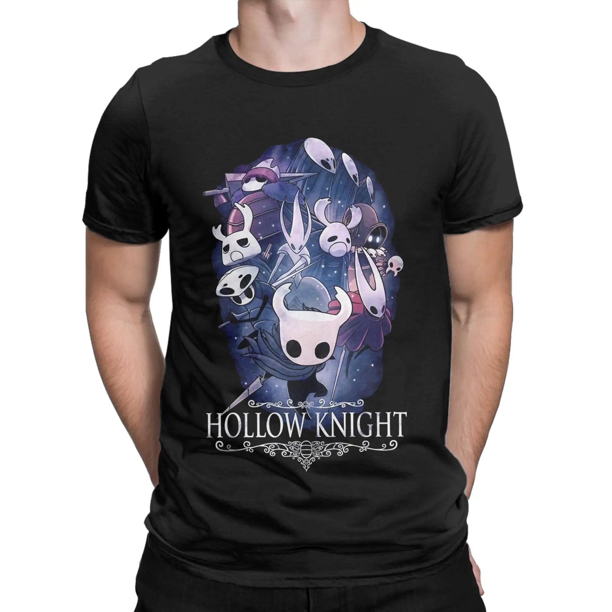 Hollow Knight Game T Shirt for Men Women Cotton Funny T-Shirt O Neck Anime Tees Short Sleeve Clothing Plus Size